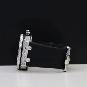 Customizable Black Silicon Case Mossinate Diamond <b>Watch</b> <b>Waterproof</b> for Men Jewelry Gift and Party Use Available at Good Price - Product Image 2