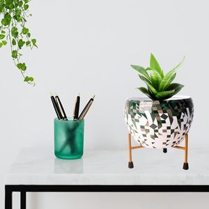 Maceta Geométrica de Metal para Flores, Maceta Elevada Decorativa para Plantas, Contenedor para Hogar, Jardín, Hotel - Product Image 2
