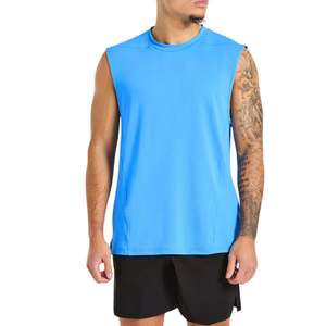 Camiseta Deportiva sin Mangas para Hombre, Personalizada, de Alta Calidad, 100% Algodón, Cuello Redondo Acanalado, Secado Rápido, Transpirable, Ecológica, para Gimnasio de Verano - Product Image 1