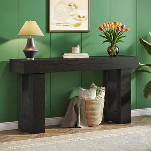 63-Inch Wooden Rectangular <b>Console</b> Table for Behind the Couch Placement - Product Image 3