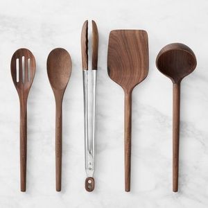 Ensemble de cuillères en bois de qualité supérieure avec spatule, louche, spatule à retourner et cuillère à mélanger pour la cuisine - Product Image 4