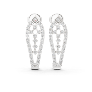 Boucles d'oreilles créoles Bali en argent sterling 925 avec zircon scintillant, bijoux élégants et tendance pour femmes - Product Image 1