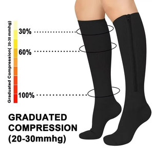 Knee High <b>Compression</b> <b>Socks</b> Graduated 20-30mmHg Breathable Spandex Polyester Adult Women Men Casual Daily Wear Spring - Product Image 5