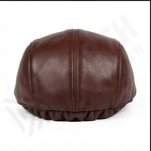 Printemps hiver unisexe cuir béret chapeaux hommes femmes blanc bleu casquette à visière mâle mince décontracté camionneur casquettes Bonnet - Product Image 3