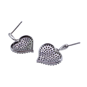 1.66 Cttw Brown Diamond Dangle Earrings 925 Sterling Silver, Round Cut Natural Diamond <b>Drop</b> Earrings for Women, Push <b>Back</b> - Product Image 3