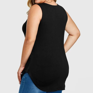 Custom Designed Women's Plus Size Tank <b>Tops</b> Own Logo 100% Cotton Quick Dry Breathable Eco-Friendly High Street Sexy Workout Gym - Product Image 3