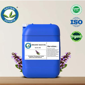 Huile Essentielle de Sauge Biologique à Profil Aromatique Herbacé 100% Pure pour Mélanges d'Aromathérapie Vente en Gros Exportateur en Vrac d'Inde - Product Image 4