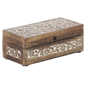 Handcarved Wooden Decorative Storage <b>Boxes</b> For Jewelry <b>Keepsakes</b> Or Vanity Customized Wooden Box For Homedecor Festival Gifting - Product Image 5