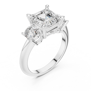 Premium Quality Trillion Cut Lab Grown Diamond <b>Ring</b> <b>Crafted</b> From 14K White Gold Wholesale OEM Fine Jewelry Manufacturer Supplier - Product Image 2