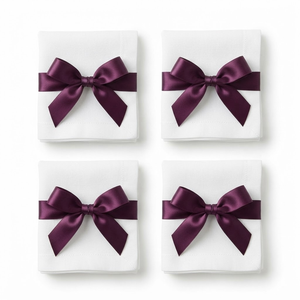 12mm 100% Polyester Deep Plum Dark Purple Single Face Satin Ribbon 10 Rolls X 8 Meter Shrink-Resistant Spa Gift <b>Boxes</b> Wholesale - Product Image 1