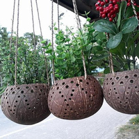 De haute qualité Écologique De Noix De Coco Shell Pot Pot De Fleur Produits D'exportation Du Vietnam