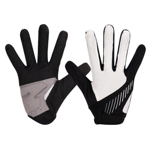 Gants de moto et de cyclisme unisexes en cuir multi-saisons, protection complète des doigts et de la paume, impression personnalisée, protection en caoutchouc imperméable - Product Image 1