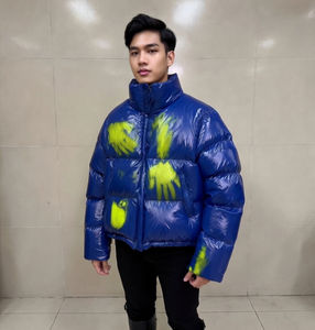 Chaqueta Acolchada Termocrómica con Cambio de Color Personalizado, Abrigo de Burbujas Sensible al Calor, Ropa de Calle Invernal con Capucha, Transpirable y Ecológica para Hombre - Product Image 5