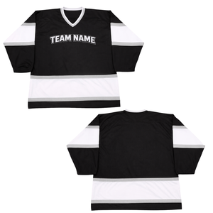 เสื้อฮอกกี้น้ำแข็งแบบสั่งทำ |   สไตล์วินเทจ - เพิ่มชื่อทีมของคุณ - ผ้าตาข่าย 220GSM ทนทาน - ชุดทีมระดับมืออาชีพ - Product Image 3