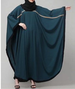 Kaftan Abaya Tendance Fait Main, Robe Kaftan Marocaine Arabe à Manches Longues en Polyester, Coupe Droite Décontractée pour Soirée et Fête, Évasée - Product Image 2