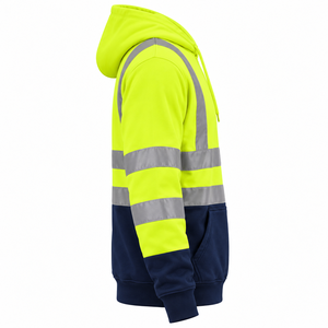 Sweat-shirt à capuche haute visibilité personnalisé avec logo, fluorescent et réfléchissant, pour hommes et femmes, vêtements de travail extérieurs - Product Image 3