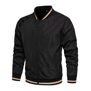 Blouson Bomber Homme en Toile Enduite Personnalisable – Service OEM, Vente en Gros, Design Sur Mesure, Coupe-Vent Léger Décontracté - Product Image 1
