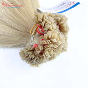 ผมต่อปลายแบนสีบลอนด์100% ผมมนุษย์ผมต่อแบบไม่หลุดไม่พันกัน - Product Image 4