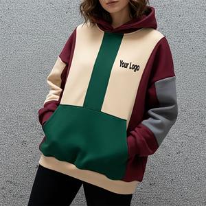 Sweat à capuche d'hiver en molleton épais 100 % coton de haute qualité pour femme, style streetwear décontracté, couleur unie - Product Image 1