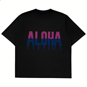 เสื้อสเวตเชิ้ตคอกลมพิมพ์ลาย Aloha Rhinestone ทรงปกติ แขนปกติ ยูนิเซ็กส์ สวมใส่สบาย ผลิตจากผ้าถัก ระบายอากาศได้ดี เป็นมิตรต่อสิ่งแวดล้อม - Product Image 5