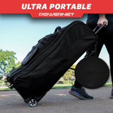 Black <b>Wheeled</b> Catcher's Gear <b>Bag</b> With Multiple Pockets For Baseball And Softball Equipment - Product Image 3