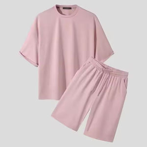 Ensemble de survêtement décontracté 2-en-1 pour homme en molleton de coton léger, idéal pour l'automne (short et t-shirt) - Product Image 4