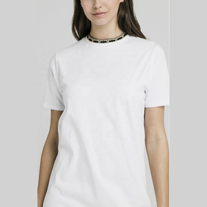 Camiseta de Cuello Redondo para Mujer, Lino y Rayón, Tela Ligera y Fresca, Manga Corta, Transpirable, Ropa Casual de Verano, Proveedor - Product Image 6