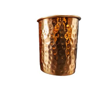 Meilleures ventes Tasse à bière et à champagne en cuivre martelé de 14 oz, longue et droite, en cuivre pur, écologique - Product Image 1