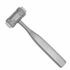Maillet en os Mead 7 1/2" (25,8 mm de diamètre) avec têtes en nylon remplaçables, marteau manuel pour usage dentaire, orthopédique et chirurgical - Product Image 1