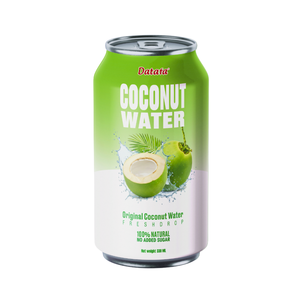 Datafa COCO01 Agua de Coco Enlatada 330ml, Bebida 100% Fresca, Esterilizada, Sin Azúcar Añadido, Fabricante de Bebidas con Etiqueta OEM/ODM - Product Image 1