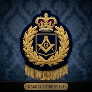 Insignia de fundador masónica bordada a mano con hilo de oro, parche de terciopelo para blazer, para miembros del club - Product Image 2