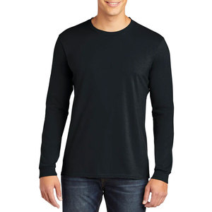 Black Color Crew Neck <b>Long</b> Sleeve Cotton Flecce Solid Color Full Sleeve <b>T</b> <b>Shirts</b> - Product Image 1