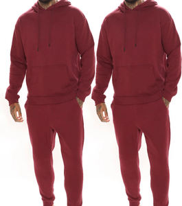 Conjunto Deportivo para Hombre, Color Sólido, con Capucha, Manga Larga, Informal, Transpirable, 100% Algodón, Corte Regular, Otoño, para Adultos - Product Image 1