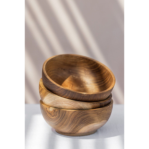 Juego de Tazones de Madera Premium al por Mayor, Tazones para Mezclar de Madera Maciza Natural con Opción de Logotipo Personalizado, Tazón Rústico Tallado a Mano y Duradero - Product Image 3