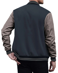 แจ็คเก็ตเบสบอลแบบ Letterman สำหรับผู้ชาย ขายส่ง ผลิตตามสั่ง ทำจากผ้าขนสัตว์/หนัง 100% - Product Image 2
