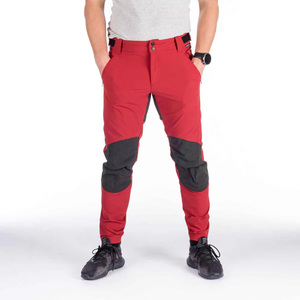 Men's <b>Red</b> Softshell Hiking Pants Slim Fit Water Resistant Outdoor Wear With Pockets All Seasons Polyester <b>Material</b> - Product Image 1