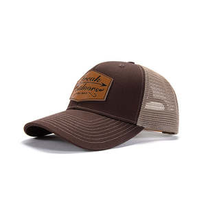 Gorras Trucker Personalizadas al por Mayor de 5 Paneles con Diseño de Australia, Perfil Alto, 2 Franjas, Malla y Logotipo de Parche de Cuero - Product Image 2