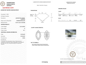 Diamantes en forma de Esmeralda cultivados en laboratorio con certificación G VVS de 2 CT DE LA India HPHT de alta calidad, excelente corte, certificado IGI para uso en joyería - Product Image 2