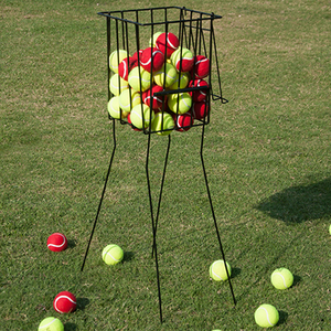 TSFI Hopper à balles de pickleball en acier inoxydable avec support, capacité pour balles, idéal pour l'entraînement, modèle 43120 - Product Image 1