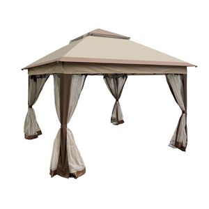 Gazebo Pop-up da Esterno 3,35x3,35 m con Tenda a Rete Rimovibile con Cerniera, Tetto Morbido a 2 Livelli, Tenda per Eventi per Patio, Cortile e Giardino - Product Image 3