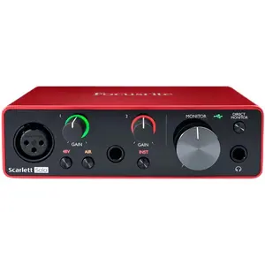 ขายส่ง scarlett studio อุปกรณ์-การ์ดเสียง24บิต/192Khz,อินเตอร์เฟสเสียง USB Focusrite Scarlett Solo 3rd Gen สตูดิโอบันทึกเสียงเพลงสำหรับอุปกรณ์เสียง