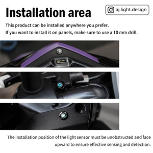 Módulo de Control de Luz LED Universal para Motocicleta AJ LIGHT DESIGN AJHLIN, Sensor Inteligente Hecho en Taiwán para Encendido/Apagado Automático Día/Noche - Product Image 3