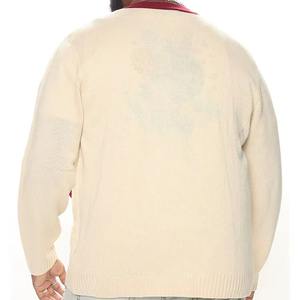 Cardigan en tricot tendance coupe ajustée, col montant, mélange de laine, chaud, pour l'hiver, avec fermeture boutonnée et manches longues - Product Image 2