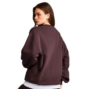 Sweat-shirt streetwear pour femme, pull oversize à manches longues, col rond, en polaire douce, haut chaud, vêtements décontractés à la mode pour tous les jours - Product Image 2