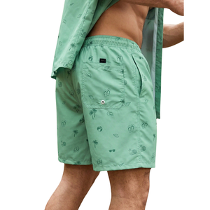 <b>Mens</b> Breathable Printed Beach <b>Shorts</b> Quick Dry <b>Swim</b> Trunks Elastic Waist Drawstring Front Casual Summer <b>Shorts</b> Side/Back Pockets - Product Image 2