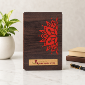 Eco Friendly Handmade Paper Notebook with Classic Wooden Cover A5 Size for School Travel & Gifting Perfect <b>Diary</b> Journal - Product Image 6