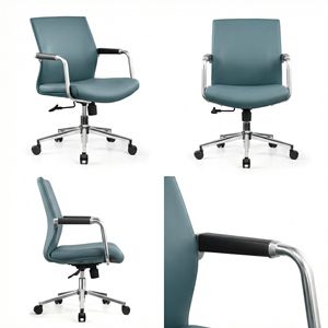 Sedia da Ufficio Ergonomica Robusta con Schienale Medio in Pelle PU, Capacità 350 Libbre - Product Image 5