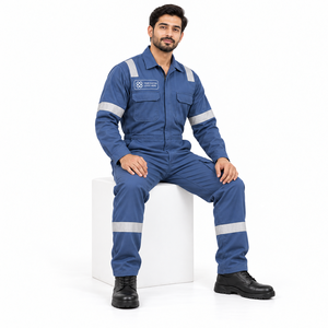 Overoles de Trabajo Industriales Reflectantes FR de Algodón 100% Ligeros Personalizados para Hombre de MANGOES FASHION, Certificados CE/UE - Product Image 5