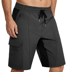 Shorts de sport pour hommes, coupe slim, coupe droite, séchage rapide, avec logo, taille mi-haute élastique, en toile, pour l'été, personnalisables, 5 pouces, vente en gros, pour la gym et le basketball - Product Image 2