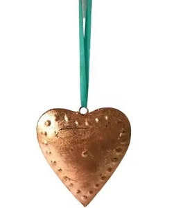 Elegant Holiday <b>Tree</b> <b>Ornament</b> Heart Shape Metal Accent for Winter Decor - Product Image 1